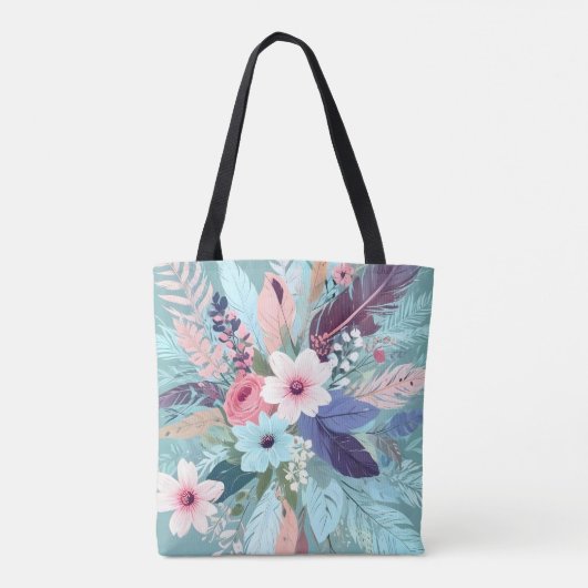 Pulver Blauer Blossom Tasche (Rückseite)