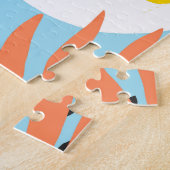 Pulver Blauer Blütenblume Puzzle (Seite)