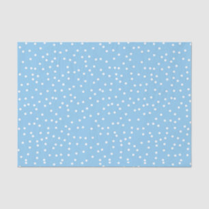 Pulver Blauer und Weiße Schneefetti-Punkte Seidenpapier