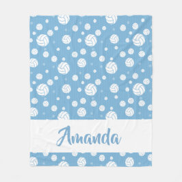 Pulver Blaues Zickzack Volleyballmuster Fleecedecke