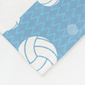 Pulver Blaues Zickzack Volleyballmuster Fleecedecke (Ecke)