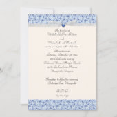 Pulver Blue Florentine Hochzeitseinladung Einladung (Vorderseite)