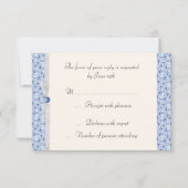Pulver Blue Florentine UAWG RSVP Karte (Vorderseite)