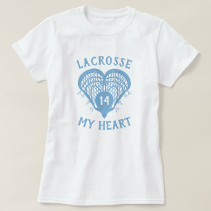 Pulver Blue Lacrosse My Heart T - Shirt