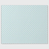 Pulver Blue & Medium Blue Polka Dot Wrapping Paper Geschenkpapier (Flach)