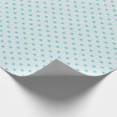 Pulver Blue & Medium Blue Polka Dot Wrapping Paper Geschenkpapier (Ecke)