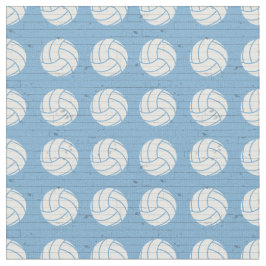 Pulver Blue Volleyball Holzfußboden Gemustert Stoff