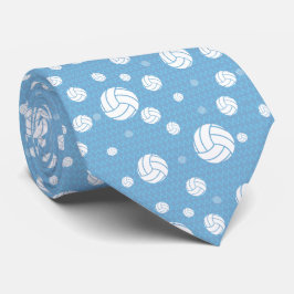 Pulver Blue Volleyball Zickzack Gemustert Krawatte
