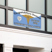 Pulver Blue/White Caduceus Med School Abschluss Banner (Äußeres Gebäude)