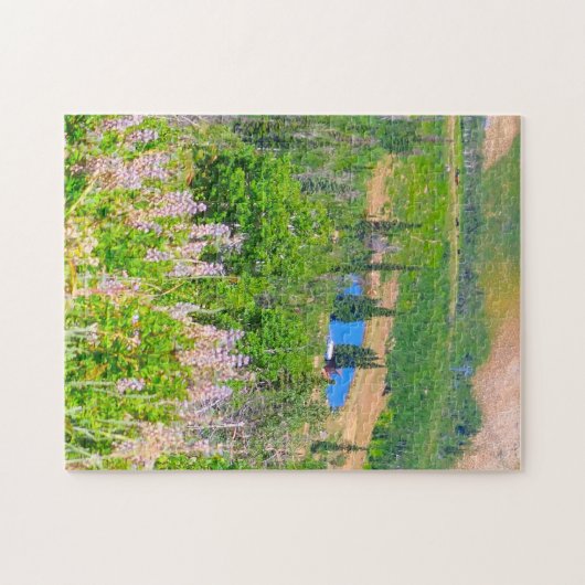 Pulver-GebirgsSommerzeit: Versteckter See Puzzle (Horizontal)