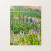 Pulver-GebirgsSommerzeit: Versteckter See Puzzle (Vertikal)