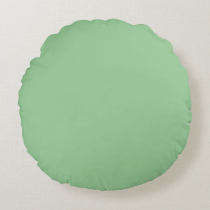 Pulver grau grün blau solides einfarbiges Design C Rundes Kissen