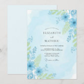Pulver-Kalk-Blatt-Hochzeit Einladung (Vorne/Hinten)