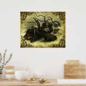 "Pulver & Knochen" Poster (Küche)