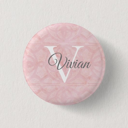 Pulver Pink Button (Vorderseite)