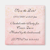 Pulver Pink Save the Date Magnet (Vorne)