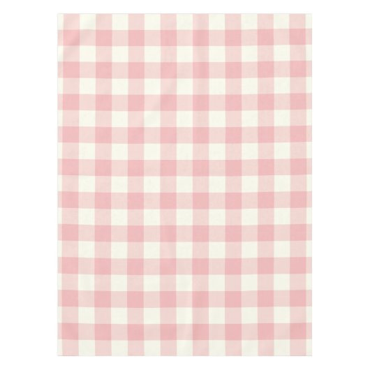 Pulver-rosa Gingham-/Büffel-Karo-Tischdecke Tischdecke (Vorderseite)