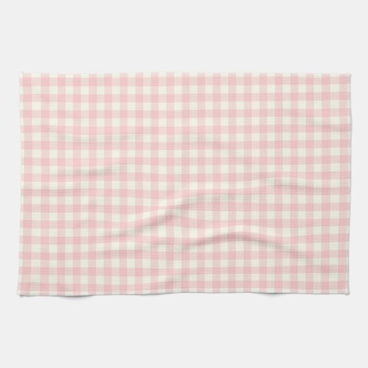 Pulver-rosa Gingham-Muster-Geschirrtücher Geschirrtuch (Horizontal)