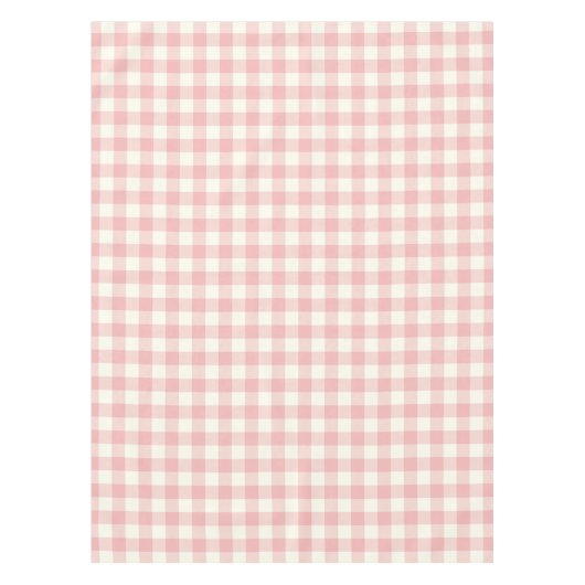 Pulver-rosa Gingham-Muster-Karo-Tischdecke Tischdecke (Vorderseite)