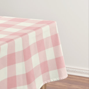 Pulver-rosa Gingham-Muster-Karo-Tischdecke Tischdecke