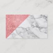 Pulver Rosa Imitate Rose Blush Vip Marmor Grau Visitenkarte (Rückseite)