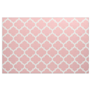 Pulver-rosa Marokkaner Quatrefoil Gitter-Gewebe Stoff