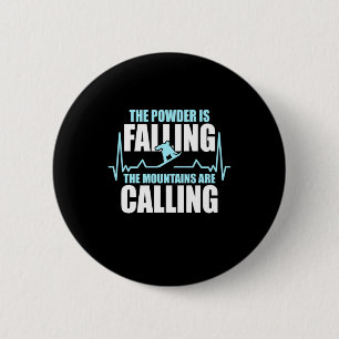 Pulver sinkt Snowboard Button