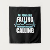 Pulver sinkt Snowboard Wandteppich (Vorderseite)