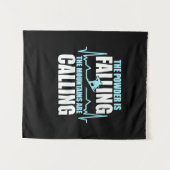 Pulver sinkt Snowboard Wandteppich (Vorderseite (Horizontal))