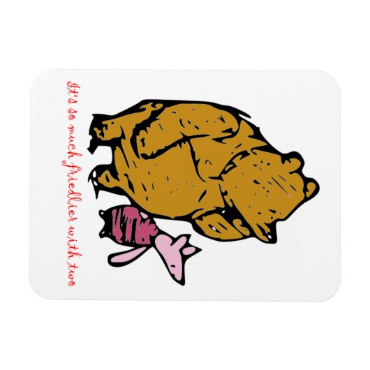 Pulver und Piglet Magnet (Horizontal)