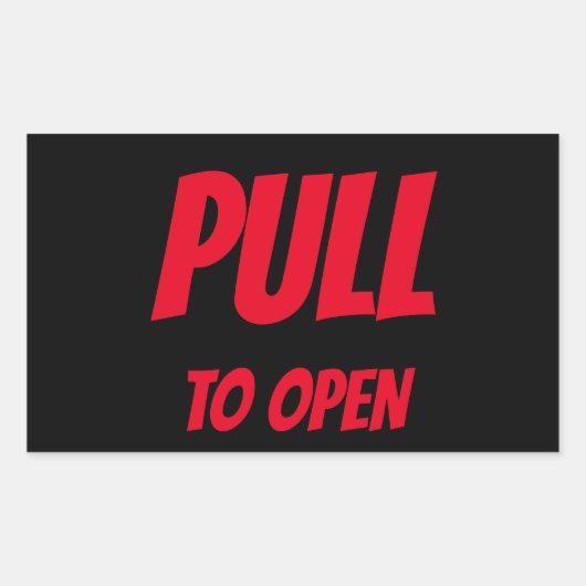 PULVER ZUM ÖFFNEN DER TÜR RECHTECKIGER AUFKLEBER (Vorderseite)