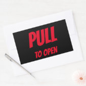 PULVER ZUM ÖFFNEN DER TÜR RECHTECKIGER AUFKLEBER (Umschlag)