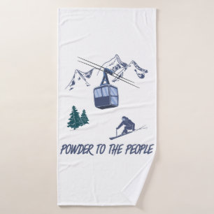 Pulver zum People Ski Resort Badehandtuch
