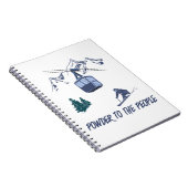 Pulver zum People Ski Resort Notizblock (Rechte Seite)