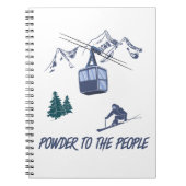 Pulver zum People Ski Resort Notizblock (Vorderseite)