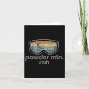 Pulverberge Utah Snowboard Retro Snowboarden Karte