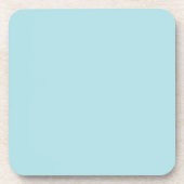 Pulverblau B0E0E6 Solid-Color-Design Getränkeuntersetzer (Vorderseite)
