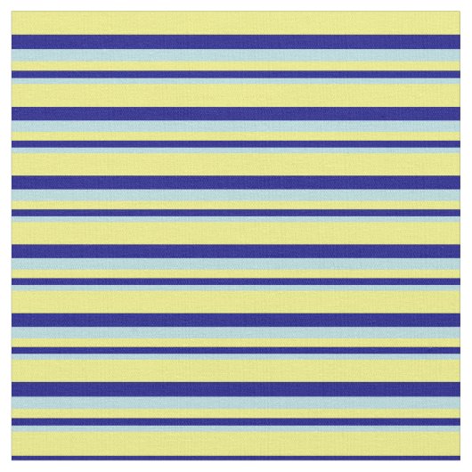 Pulverblau, blau und gelb gestrichenes Muster Stoff (Nahaufnahme)