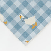 Pulverblau Gingham Gans Büffel Karo Individueller  Fleecedecke (Ecke)