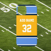 Pulverblau und goldener Sportstreifen Case-Mate iPhone Hülle