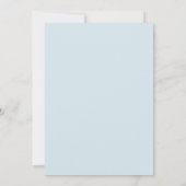 Pulverblaue Blütenhochzeit Einladung (Rückseite)