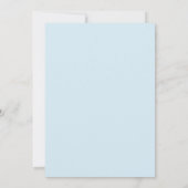 Pulverblaue Grüne Hochzeit Einladung (Rückseite)