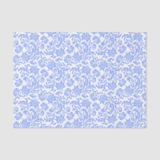 Pulverfarbe Blau-weiße Floral Seidenpapier (Vorderseite)