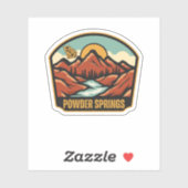 Pulverfedern, Georgien Aufkleber (Blatt)