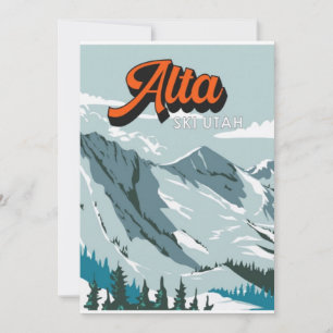 "Pulverparadies: Alta Ski Area, Utah Postkarte." Feiertagskarte