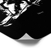 Pulverschnee-Alpinski Poster (Ecke)