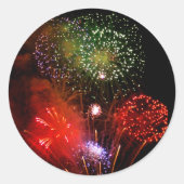 Pulverschnee Runder Aufkleber (Vorderseite)