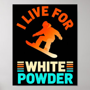 Pulverschnee-Ski-Retro-Snowboardbrille Mountai Poster