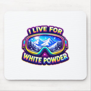 Pulverschnee-Skifahren Skifahrer Snowboardfahren l Mousepad