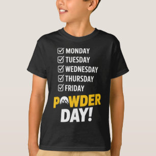 Pulvertag-Checkliste Wochenend-Ski-Resort Snowboar T-Shirt